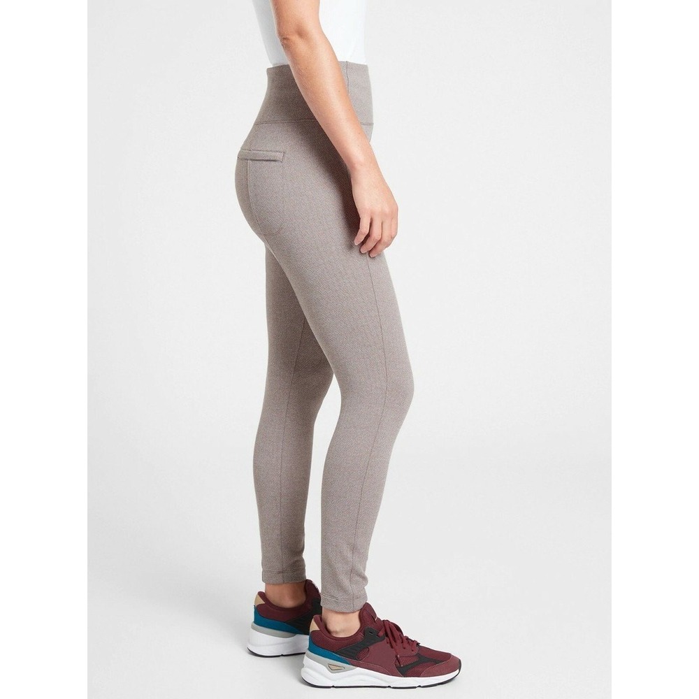 Athleta Delancey Herringbone Tight Large Travel Casual Minimalist Sport